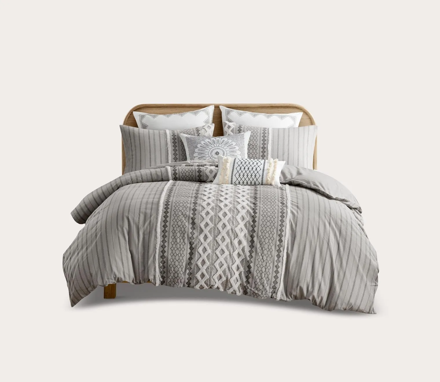 Ink & Ivy Imani Printed Cotton Chenille Comforter Set