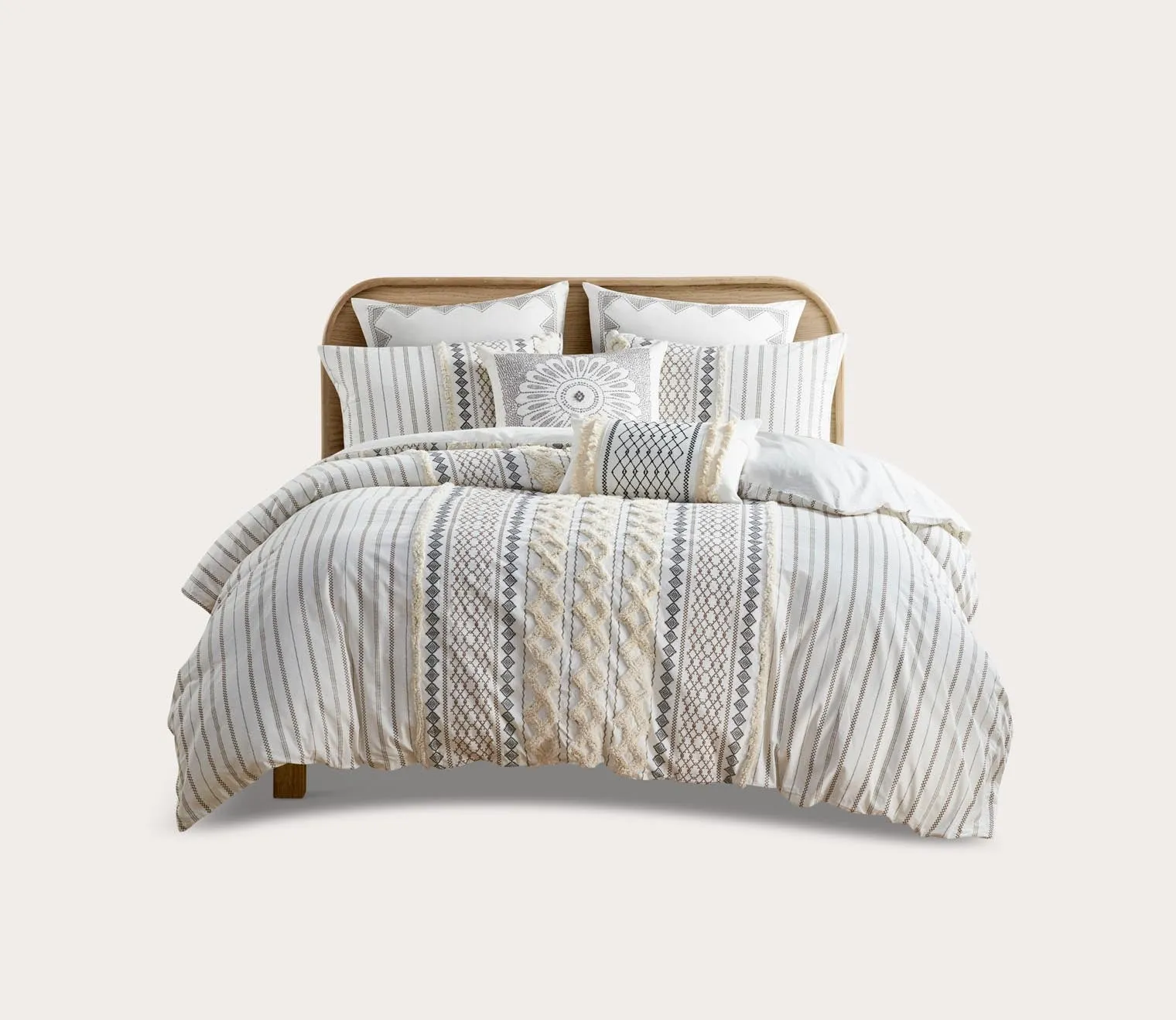 Ink & Ivy Imani Printed Cotton Chenille Comforter Set