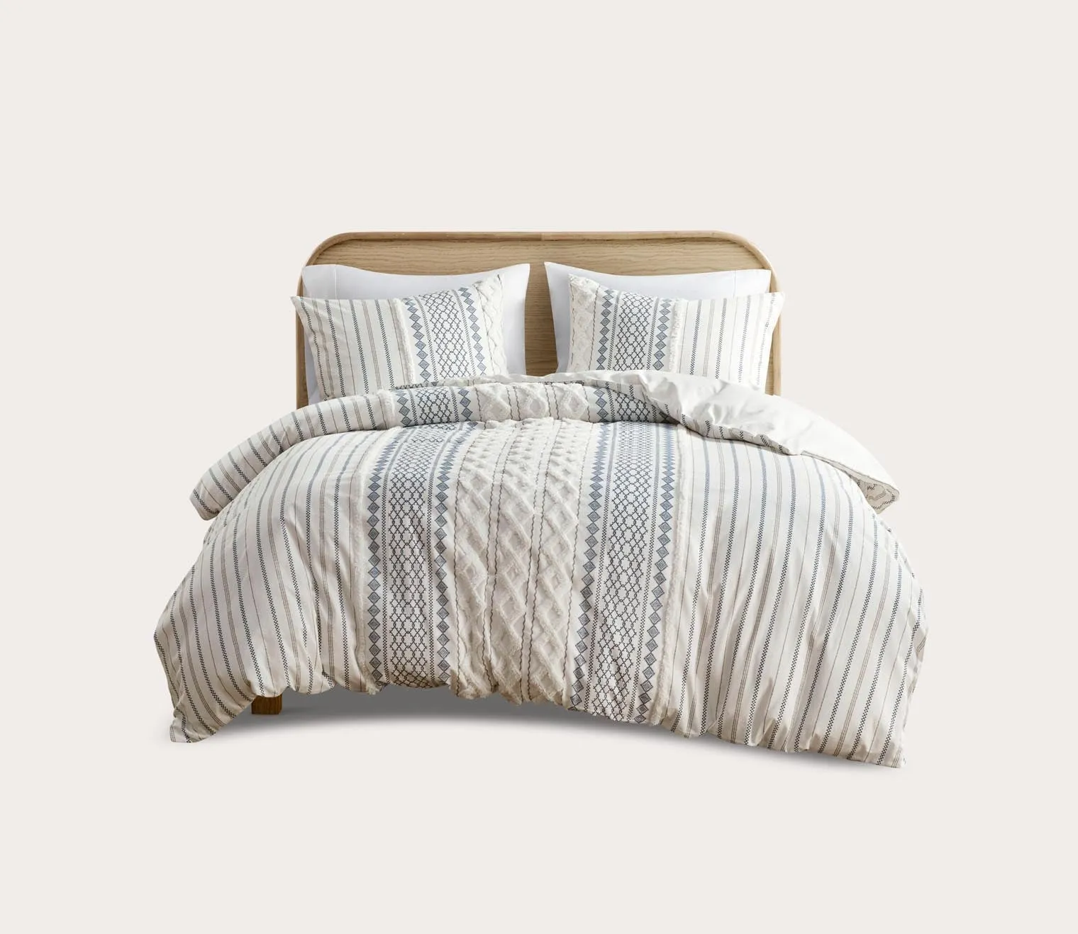 Ink & Ivy Imani Printed Cotton Chenille Comforter Set