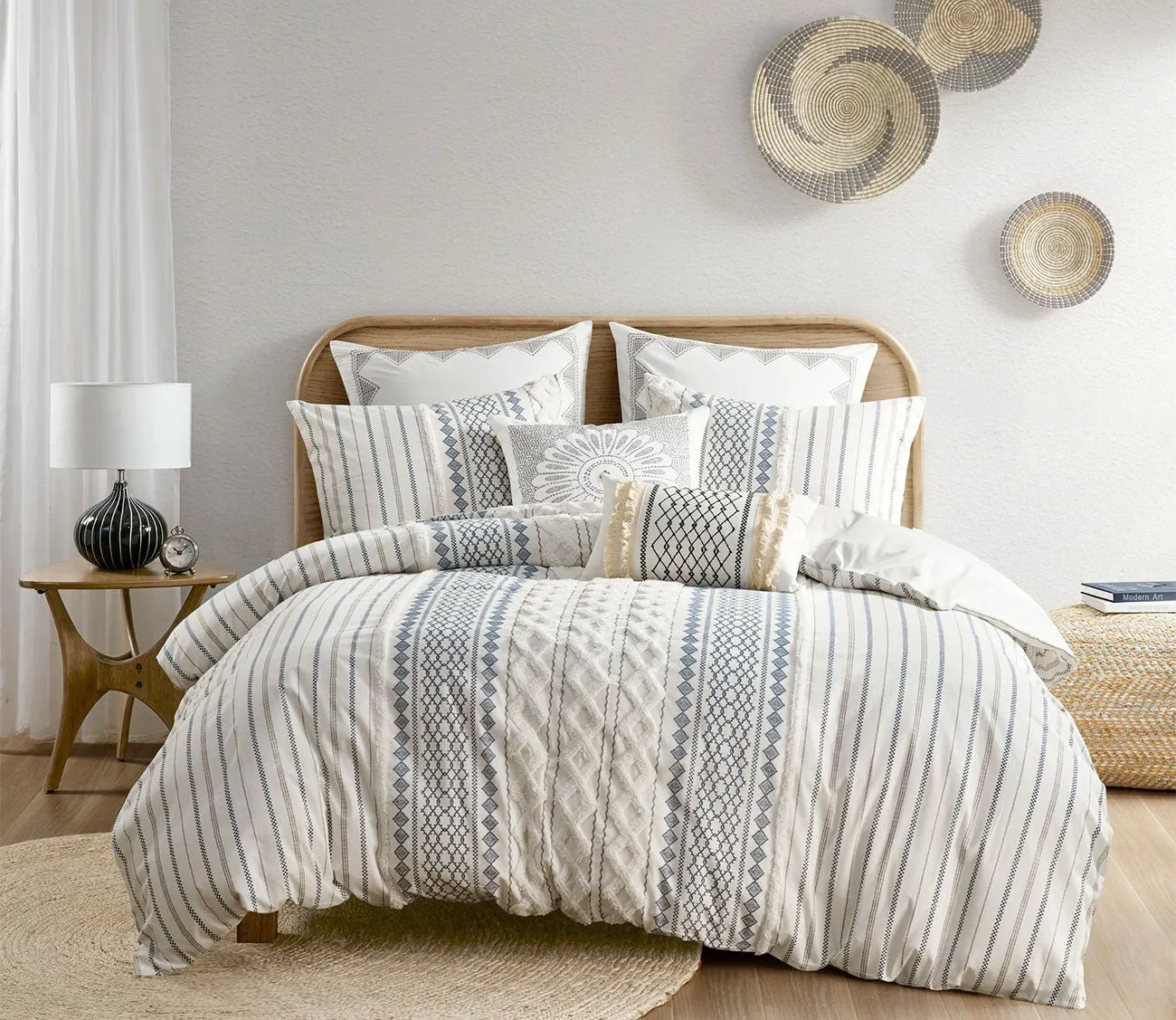 Ink & Ivy Imani Printed Cotton Chenille Comforter Set