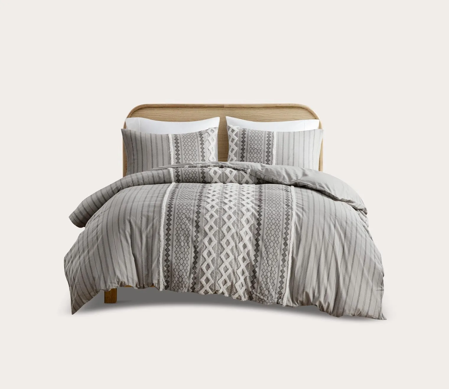 Ink & Ivy Imani Printed Cotton Chenille Comforter Set