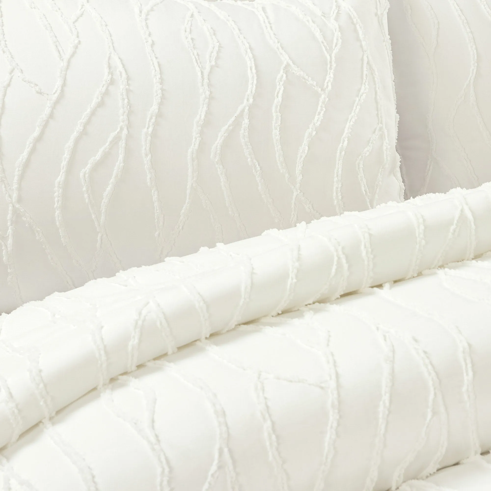 Jacquard Wave 3 Piece Comforter Set