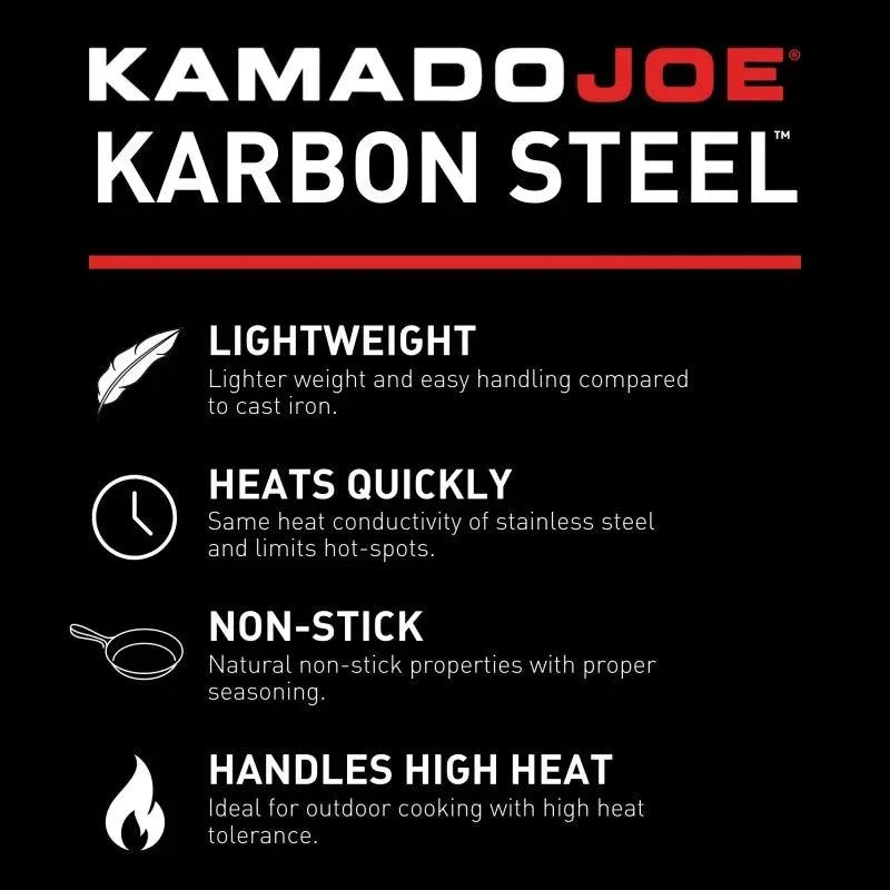 Kamado Joe Karbon Steel Half-Moon Pan Set