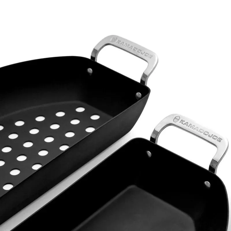 Kamado Joe Karbon Steel Half-Moon Pan Set