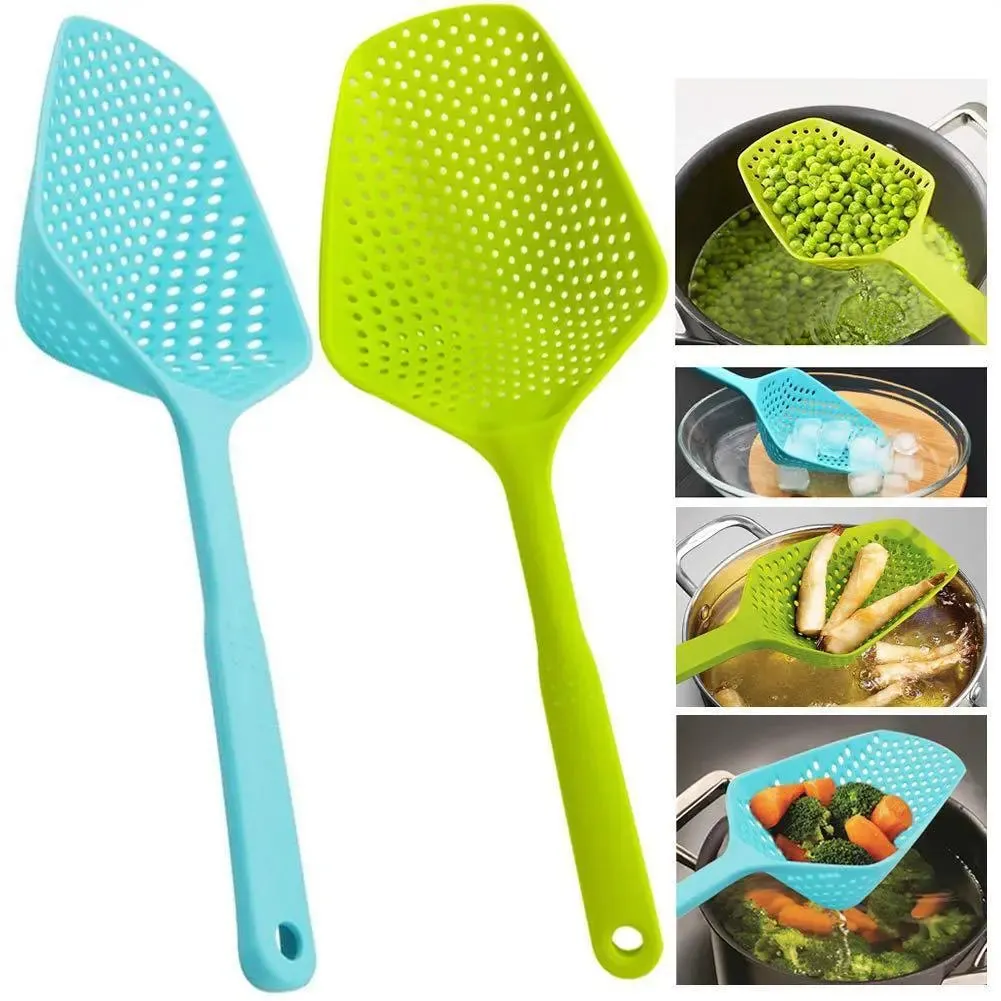 Kitchen Cooking Tools Nylon Strainer Large Scoop Colander Kitchen Appliances Spoon Shovel Soup Spoon Filter Cooking Tools Home Kitchen Accessories