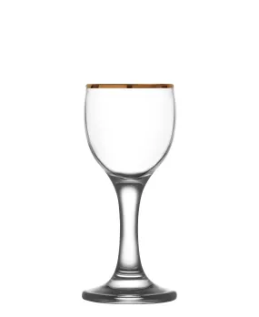 Kitchen Life 6 Piece 400ML Wine Glass - Clear With Gold Rim