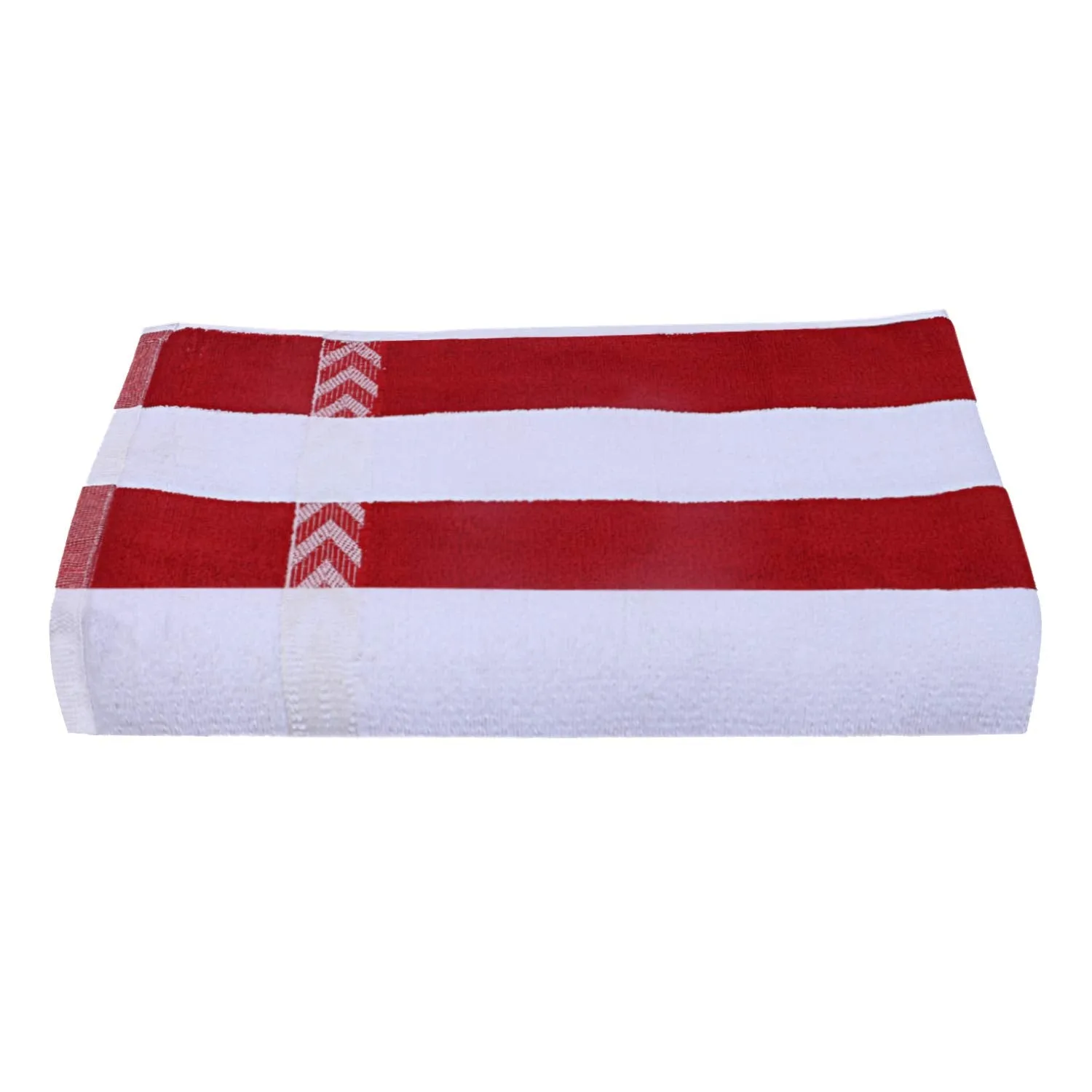 Kuber Industries Cotton 4 Pieces Bath Towel 27" x54 (Red and White), CTKTC13629