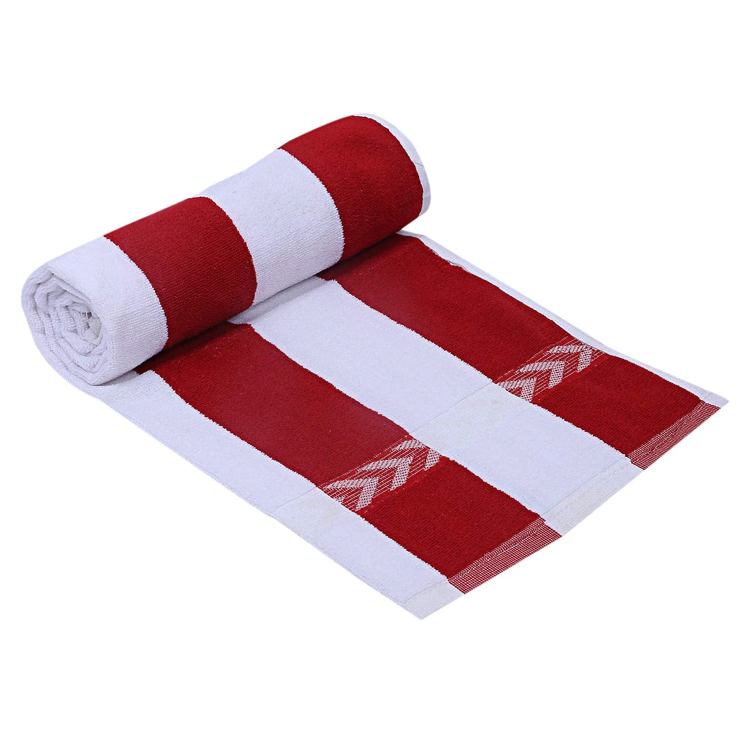 Kuber Industries Cotton 4 Pieces Bath Towel 27" x54 (Red and White), CTKTC13629