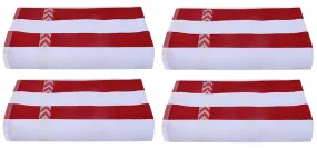 Kuber Industries Cotton 4 Pieces Bath Towel 27" x54 (Red and White), CTKTC13629