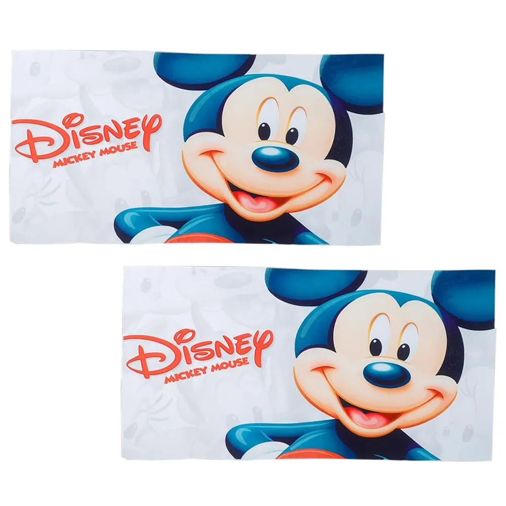 Kuber Industries Disney Mickey Mouse Microfiber Soft Kids Bath Towel-Pack of 2 (White)