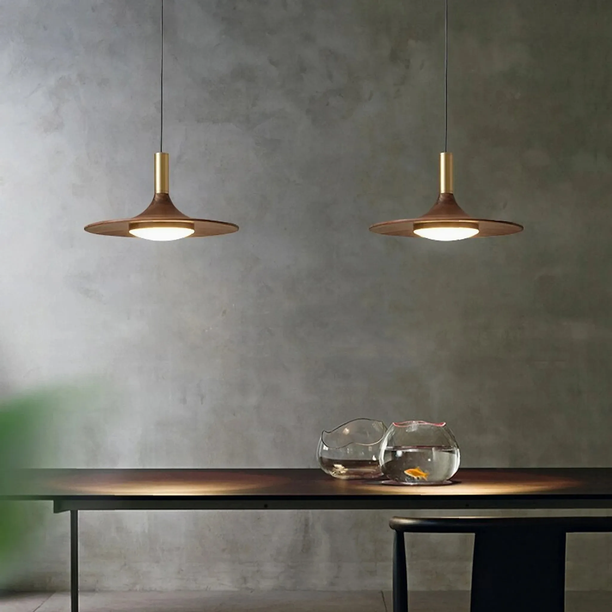 Le Broc | Industrial LED Wood Pendant Light for Restaurant