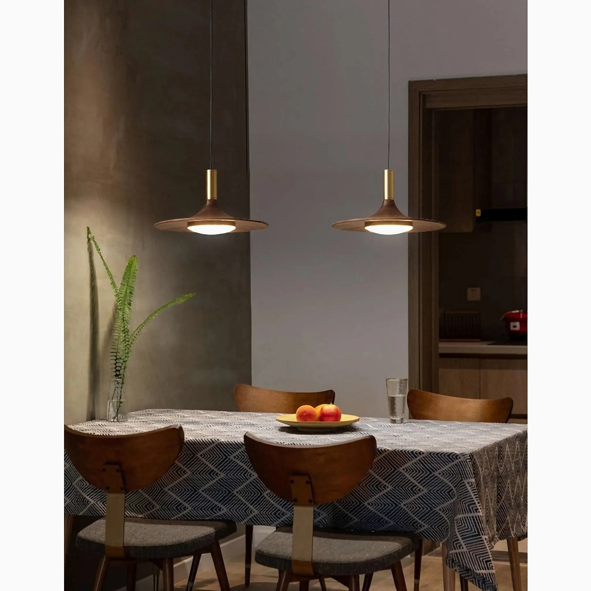 Le Broc | Industrial LED Wood Pendant Light for Restaurant