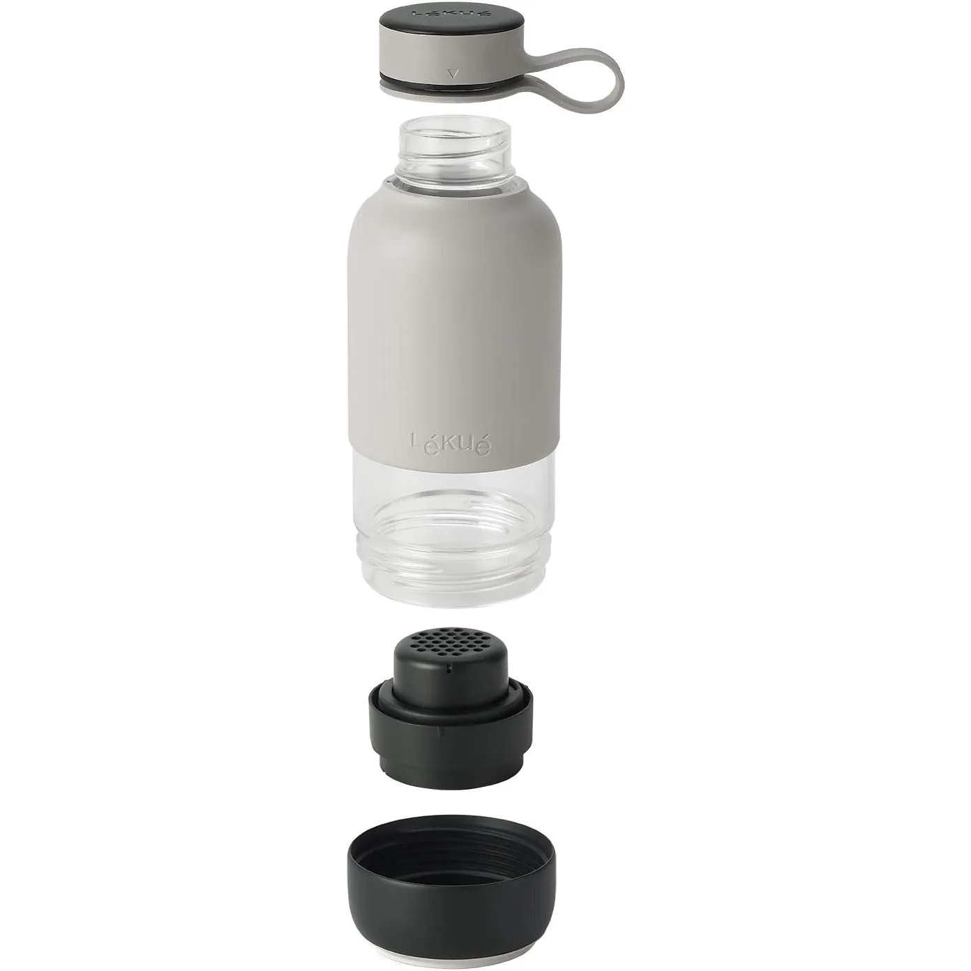 Lekue To Go Glass Filtered Water Bottle