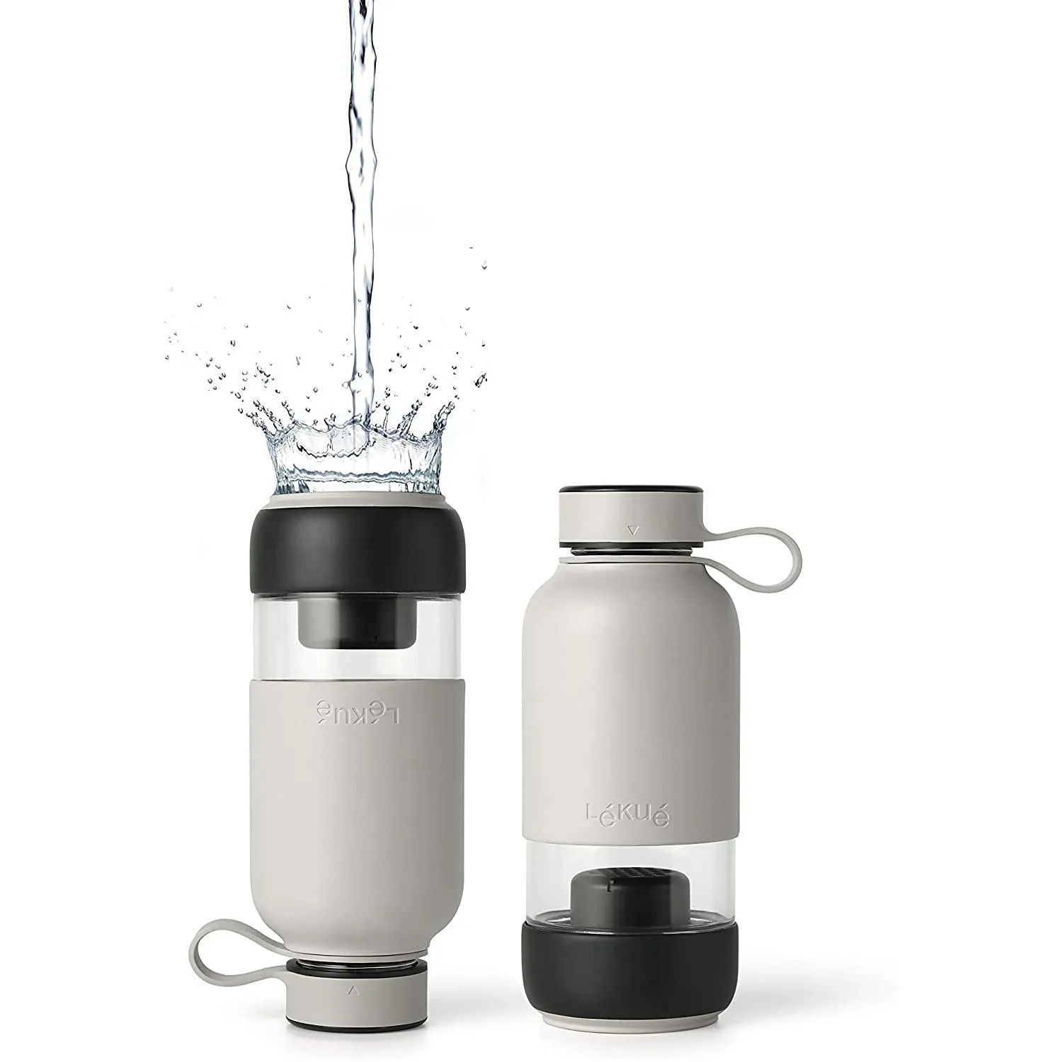 Lekue To Go Glass Filtered Water Bottle