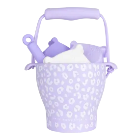 Lila Leopard Silicone Sand Bucket Toy