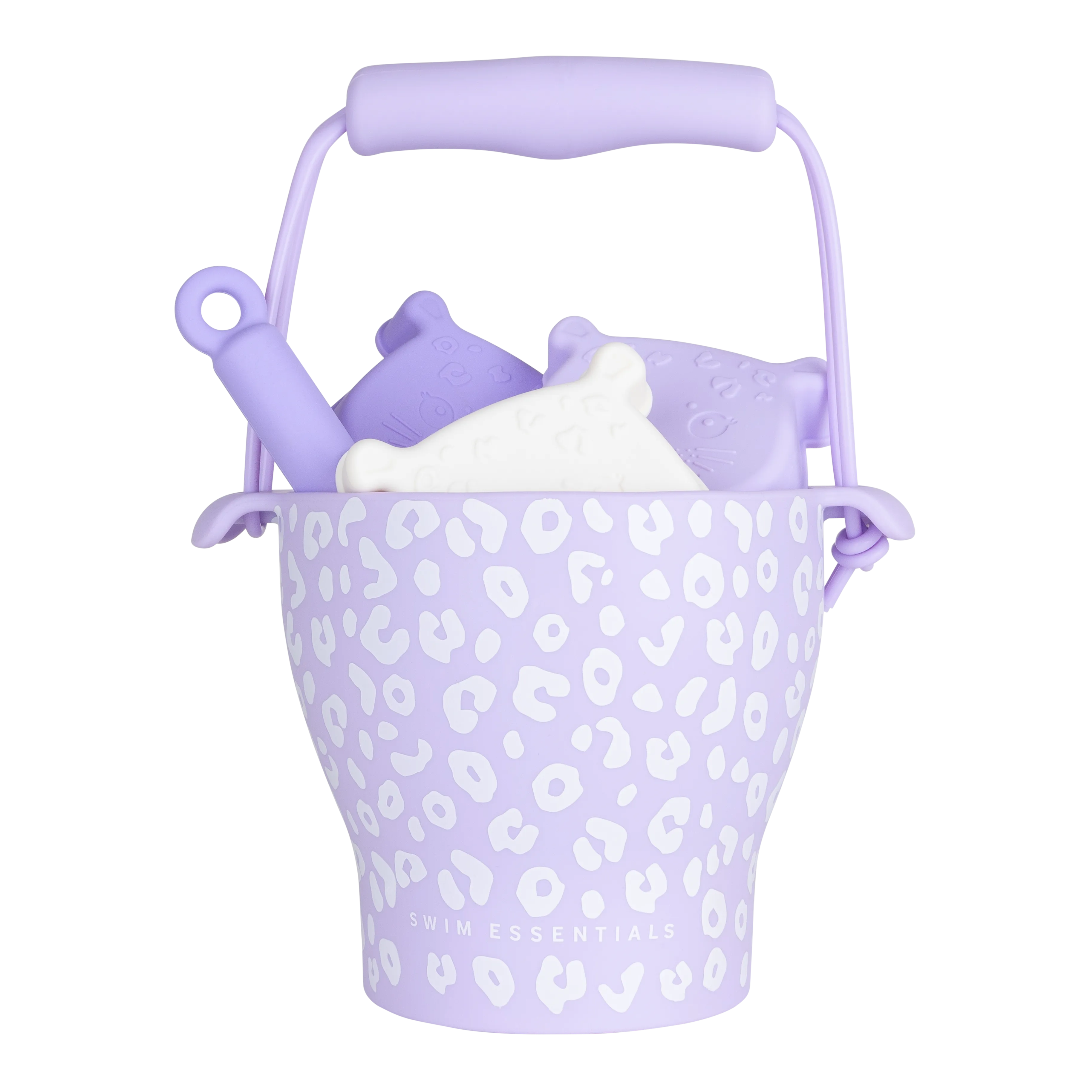 Lila Leopard Silicone Sand Bucket Toy