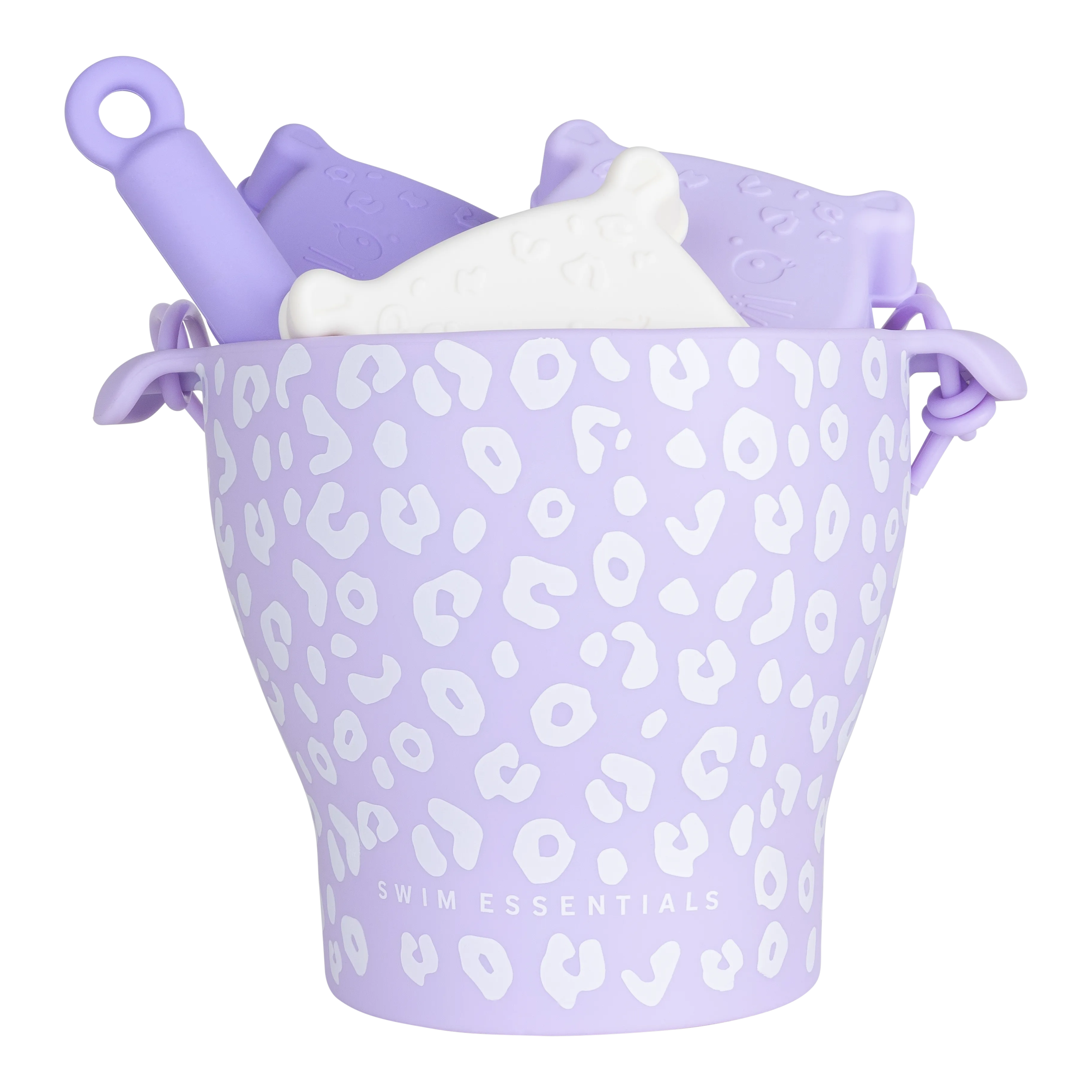 Lila Leopard Silicone Sand Bucket Toy