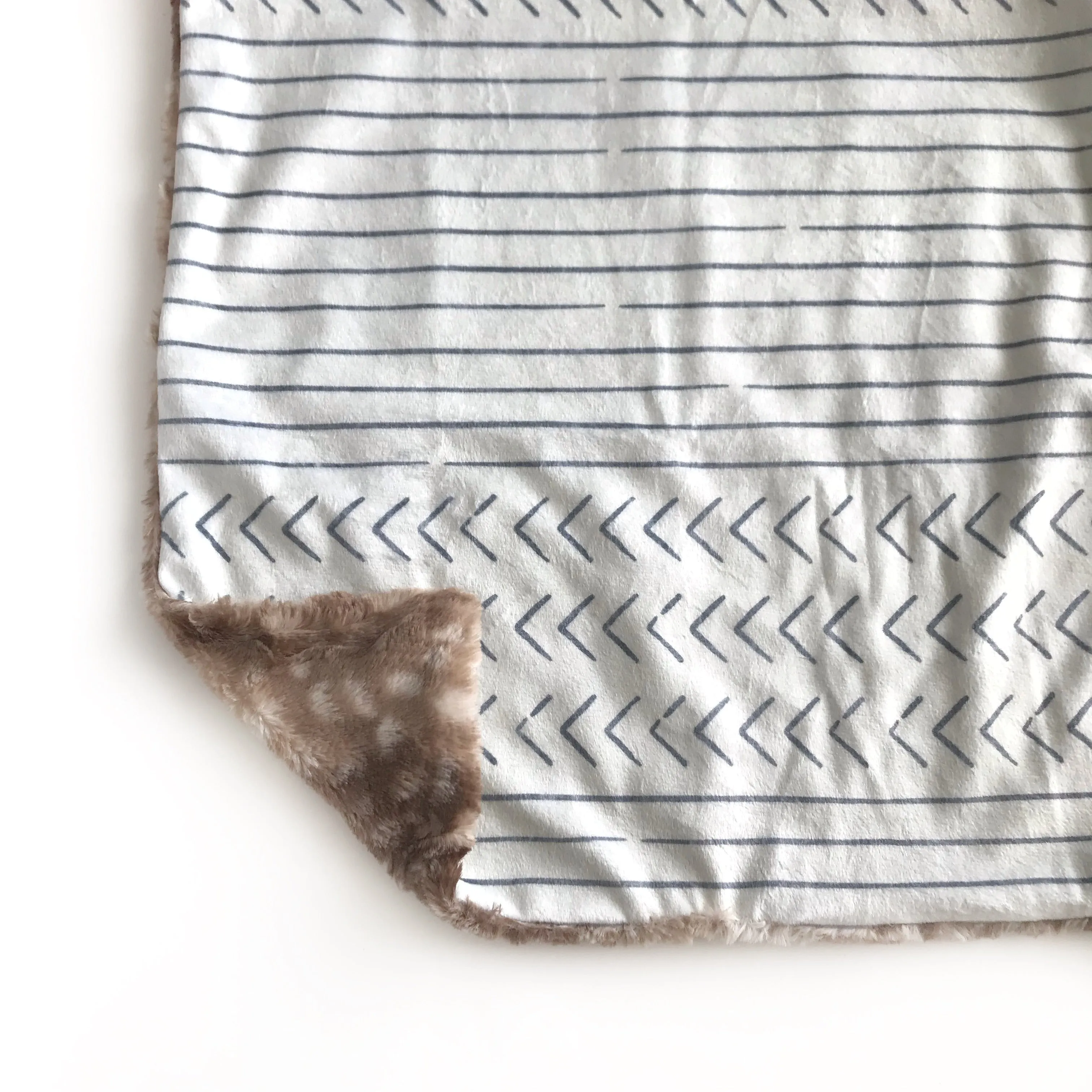 Lovey Blanket - Arrow Stripes Grey