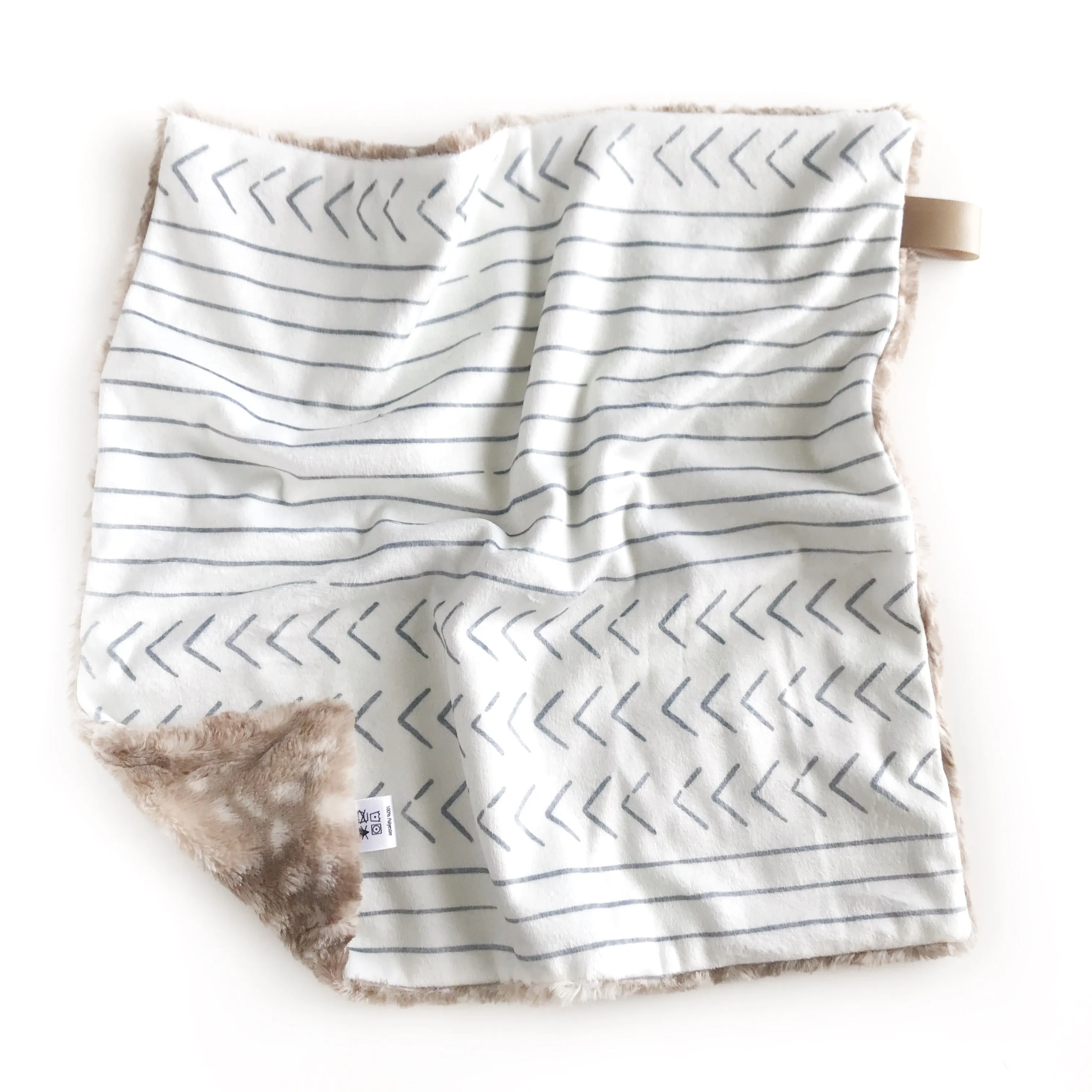 Lovey Blanket - Arrow Stripes Grey