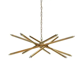 Luisa Antique Brass Chandelier by Worlds Away