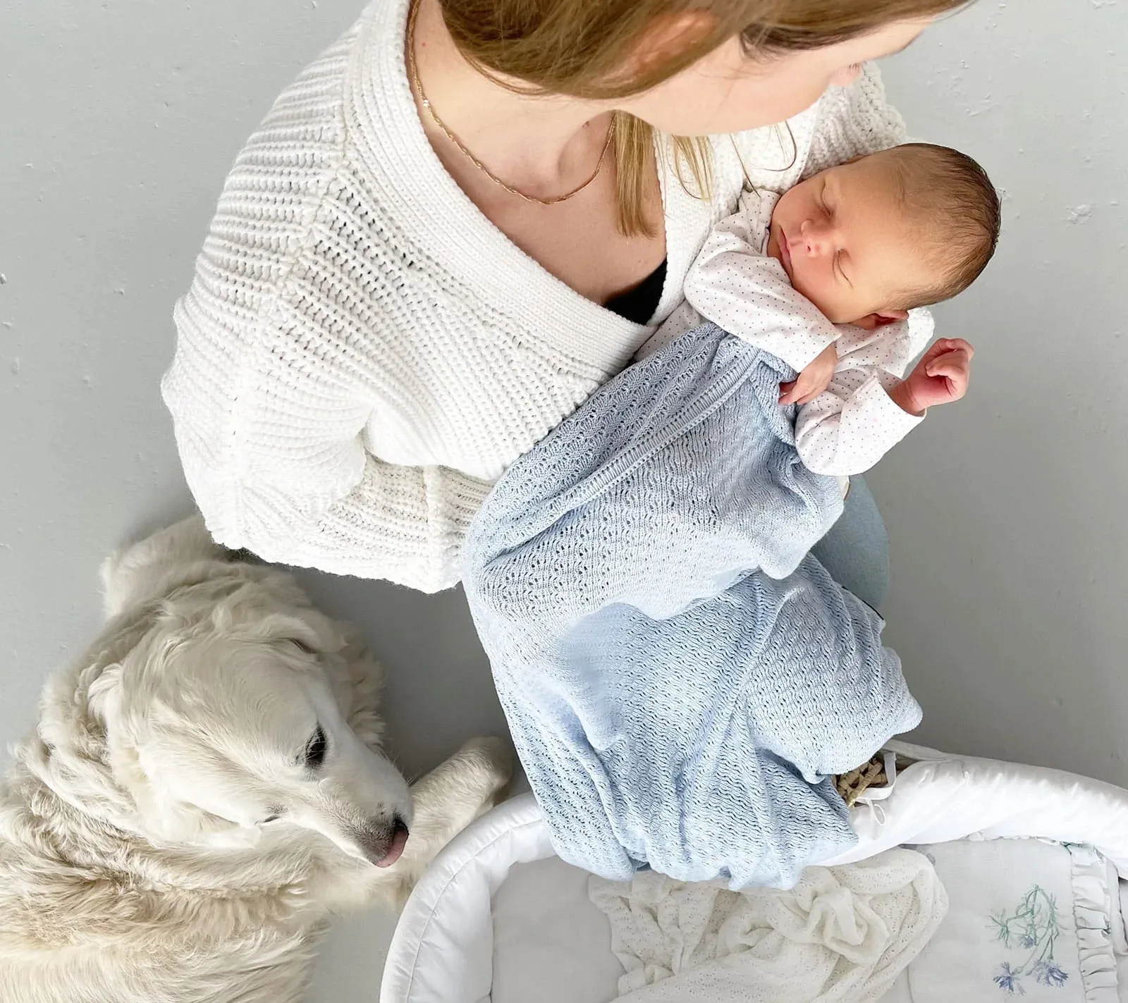 Lullalove Light Cellular Bamboo Baby Blanket & Swaddle