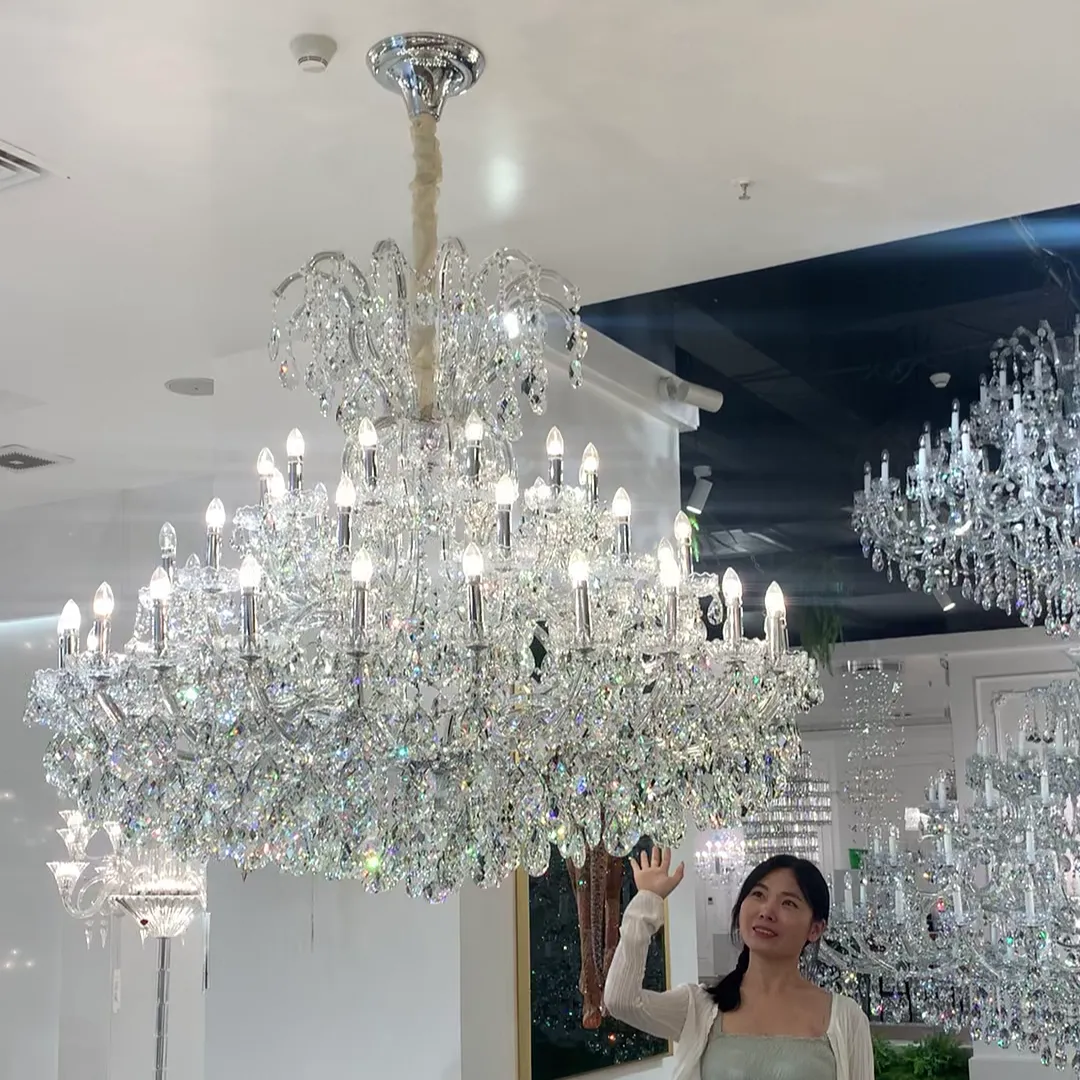 Luxury Classic Candle Light Crystal Chandelier for Living Room/Foyer/Hall