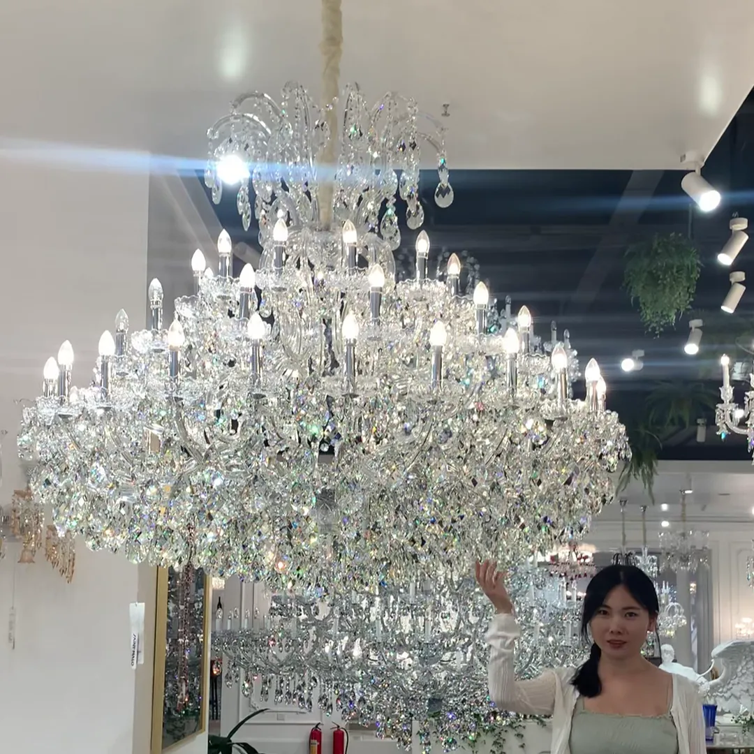 Luxury Classic Candle Light Crystal Chandelier for Living Room/Foyer/Hall