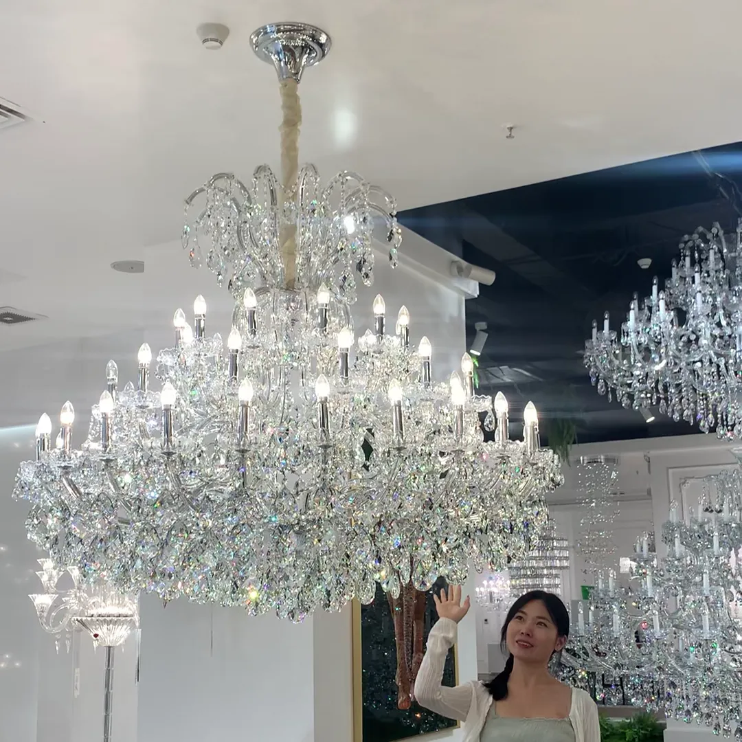 Luxury Classic Candle Light Crystal Chandelier for Living Room/Foyer/Hall