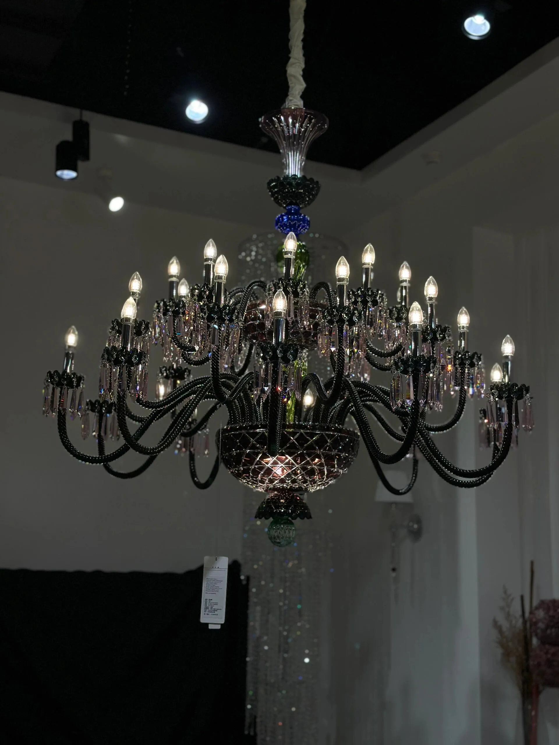 Luxury Empire Colorful Crystal Chandelier for Living Room/Bedroom/Entryway/Hotel/Restaurant