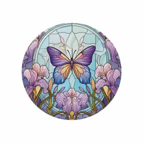 Mandalla_Butterfly_Awd35184  Circular Micro Fleece Blanket 47"