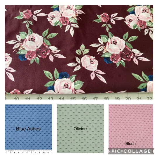 Maroon Roses - Flowers Weighted Blanket or Lap Pad Cotton Fabric - Toddler, Child, Teen, Adult -Dot Minky - Anxiety, Sleep.