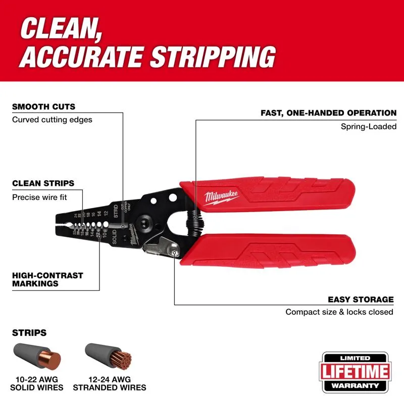 Milwaukee 1.94 in. L Wire Stripper/Cutter