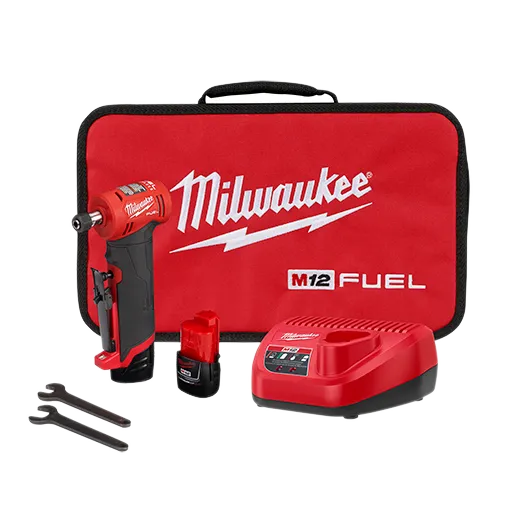 Milwaukee 2485-22 M12 FUEL™ 1/4" Right Angle Die Grinder 2 Battery Kit