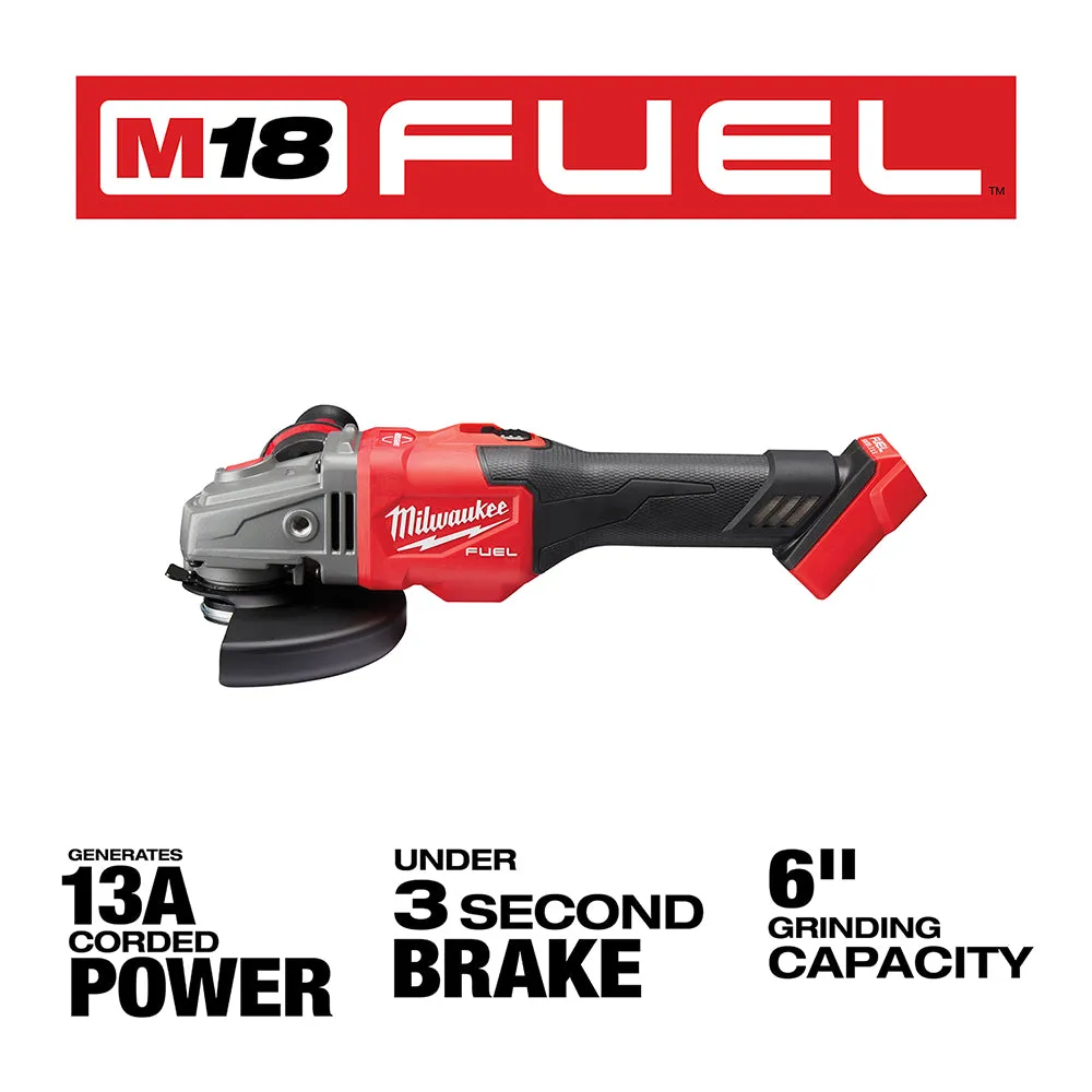 Milwaukee 2981-20 M18 FUEL 18V  4-1/2 - 6 Inch Slide Switch Grinder, Bare Tool