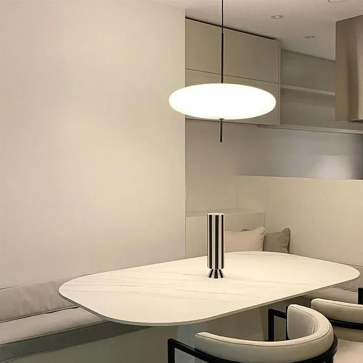 Modern White Bead Lampshade Pendant Light Fixture for Living/Dining Room