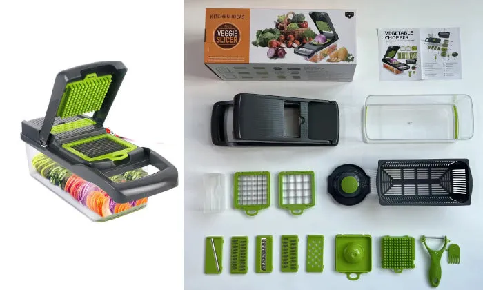 Multifunctional Cutter - 16-Piece Set With Peeler