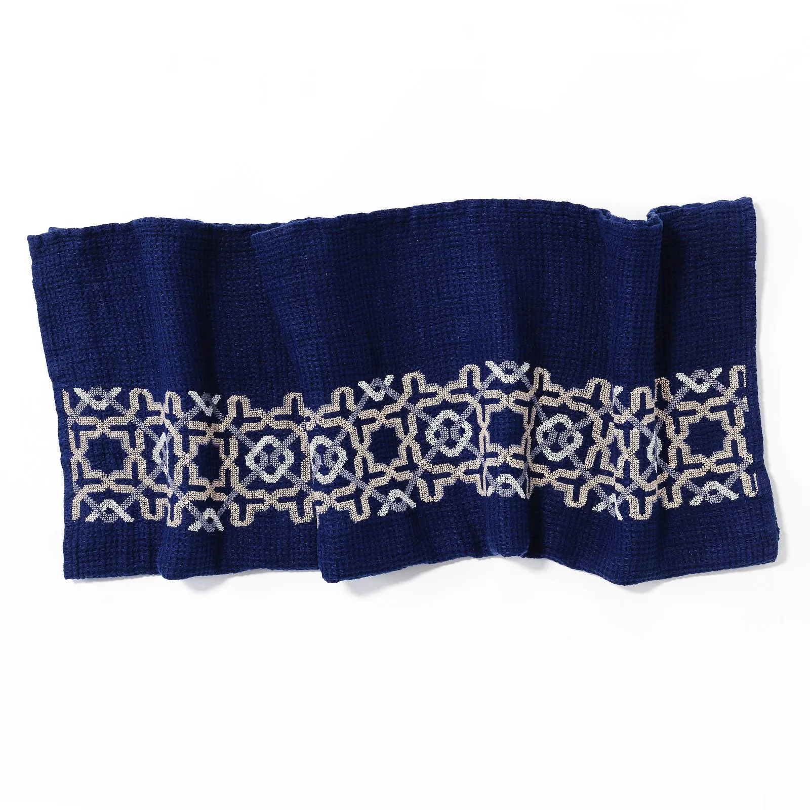 NAVY WAFFLE LINEN TOWEL ALHAMBRA