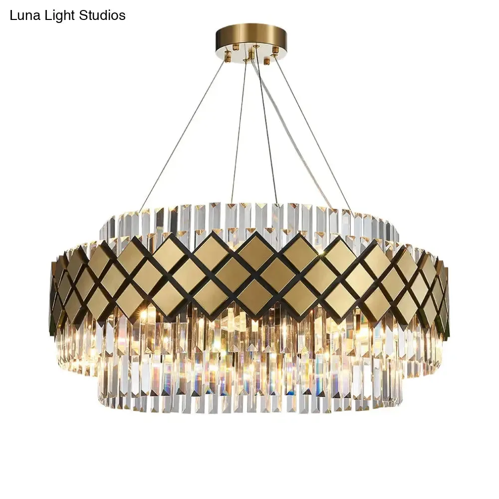 Neva 2 - Designer Alloy and Crystal LED Chandelier For Dinning Room Living room