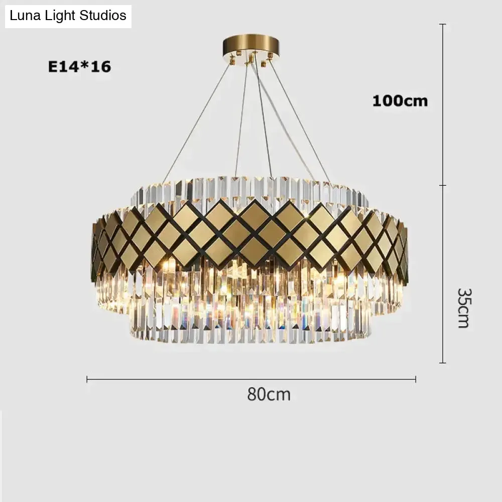 Neva 2 - Designer Alloy and Crystal LED Chandelier For Dinning Room Living room