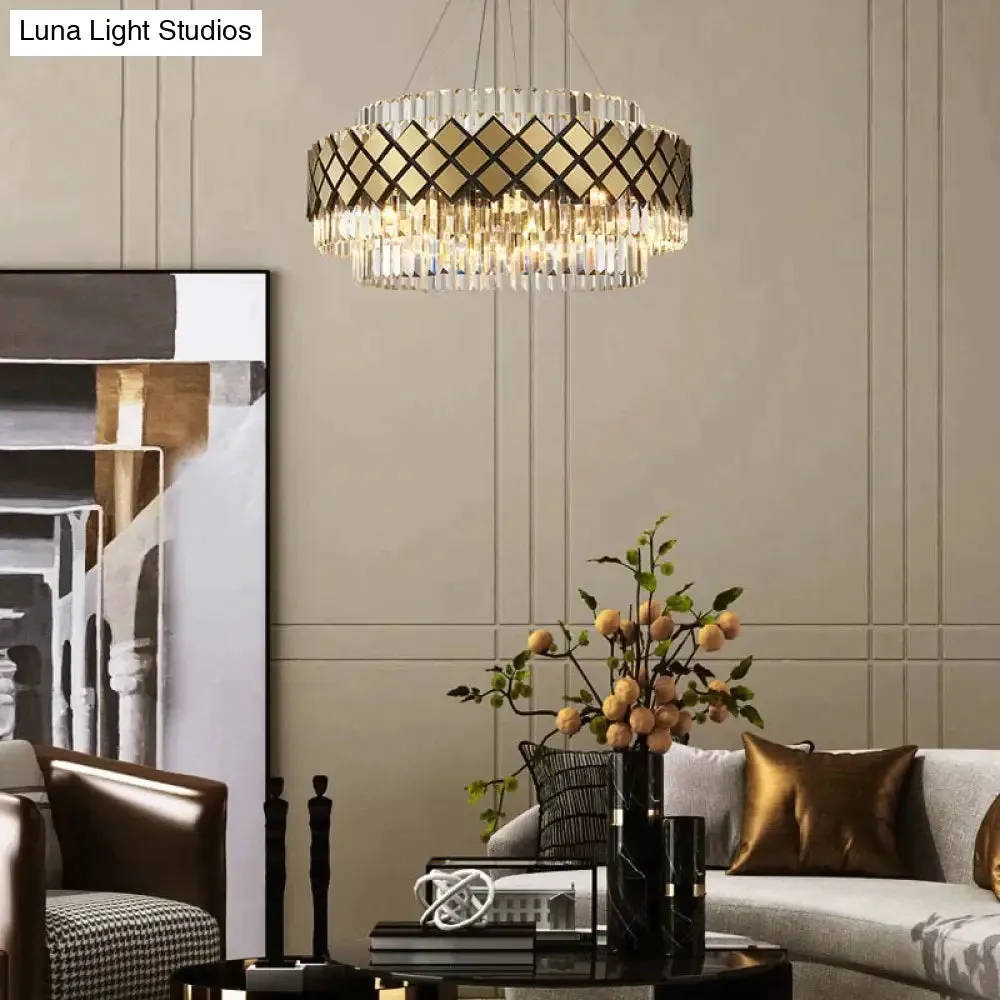 Neva 2 - Designer Alloy and Crystal LED Chandelier For Dinning Room Living room