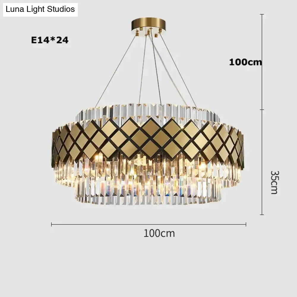 Neva 2 - Designer Alloy and Crystal LED Chandelier For Dinning Room Living room