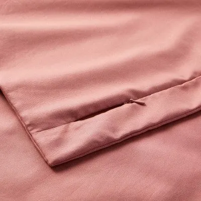 New - Euro Lyocell Cotton Blend Comforter Sham Rose - Casaluna