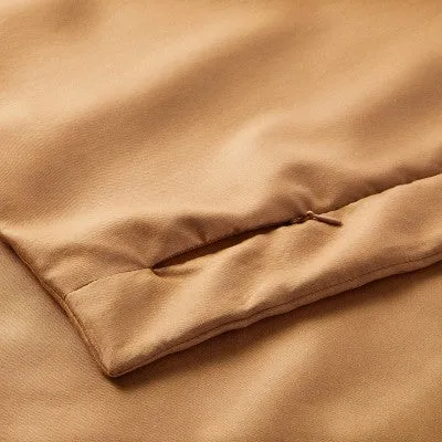 New - Euro Lyocell Cotton Blend Comforter Sham Warm Brown - Casaluna