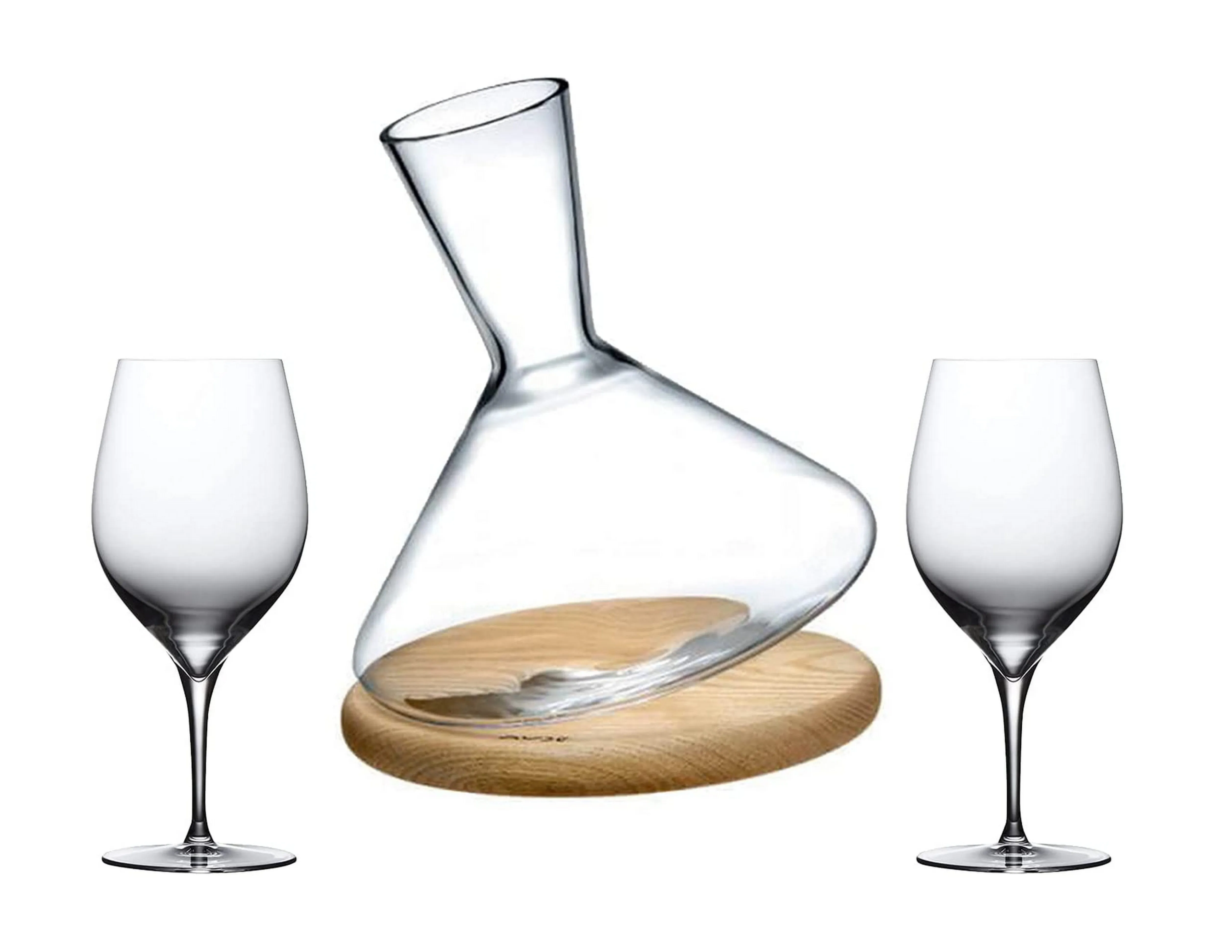 NUDE Glass Balance & Terroir - Set of Balance Wine Decanter and 2 Terroir Wine Glasses