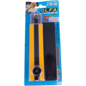 OLFA OLFA CUTTER MODEL H-1-BB-5BB EXTRA HEAVY DUTY SNAP OFF KNIFE CUTTER 2 CTR H1-BB-5BB