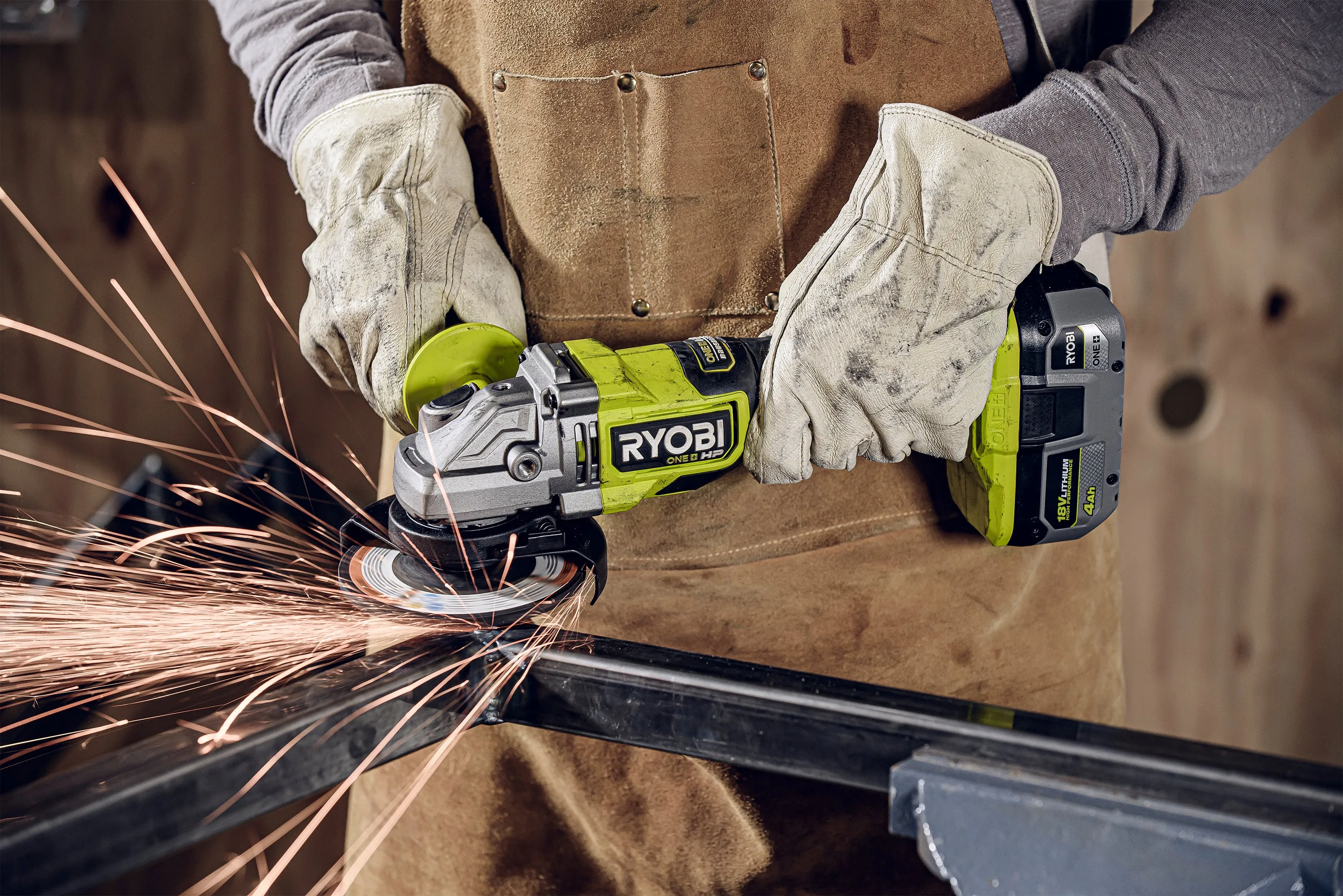 Open Box -  RYOBI ONE  HP 18V Brushless Cordless 4-1/2 in. Angle Grinder (Tool Only)