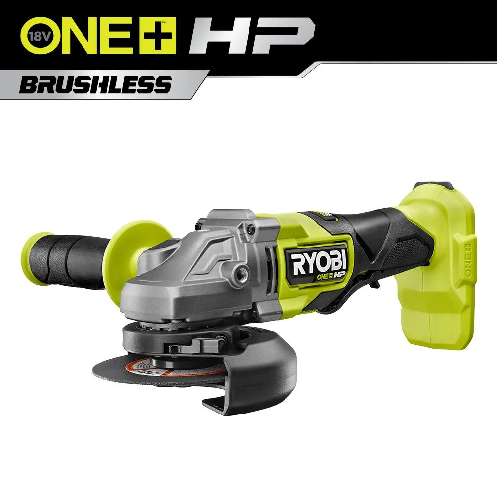 Open Box -  RYOBI ONE  HP 18V Brushless Cordless 4-1/2 in. Angle Grinder (Tool Only)