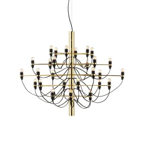 Outlet 2097 chandelier - 30 bulb, Brass, Clear bulbs