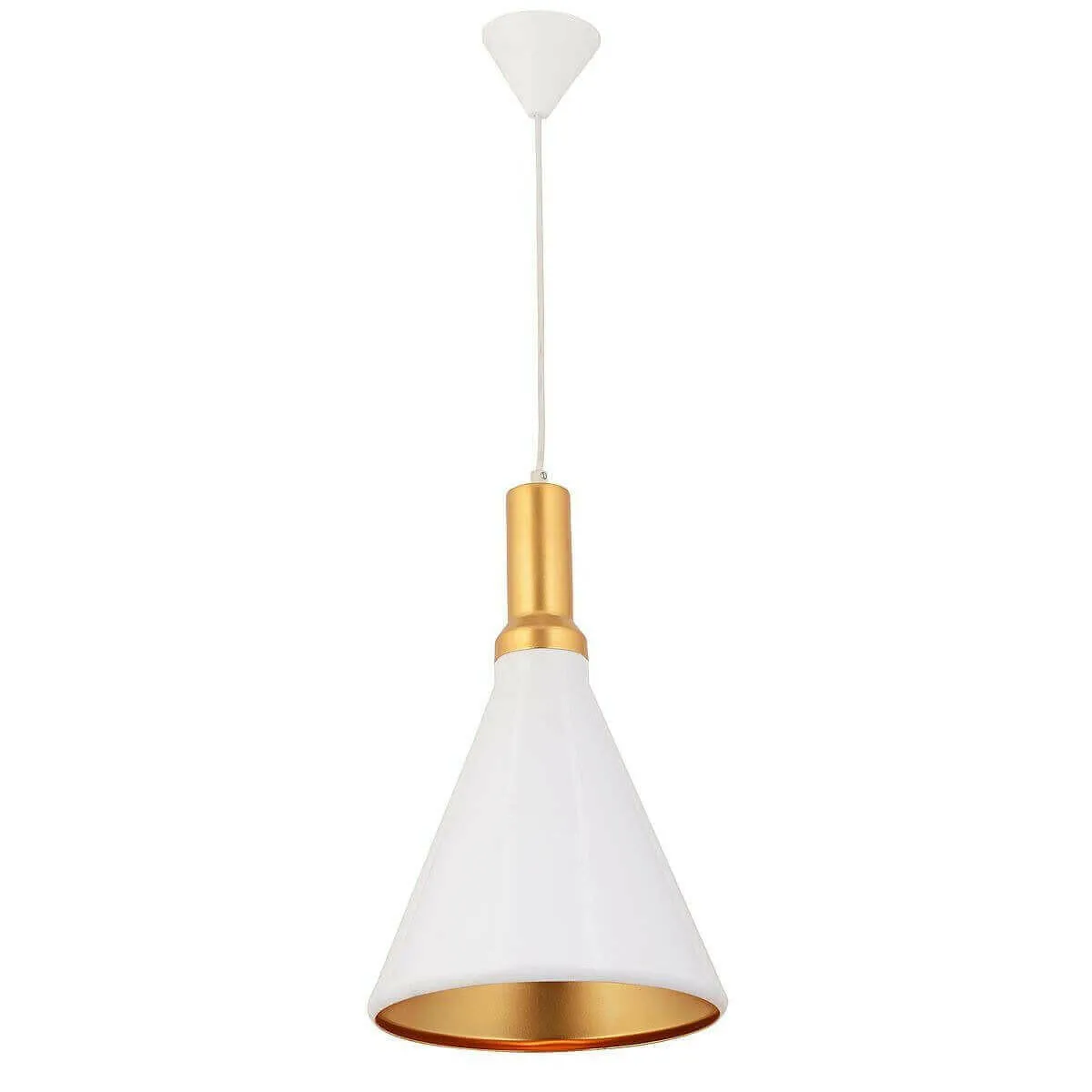 PAC Chandelier 1 Light White Metal