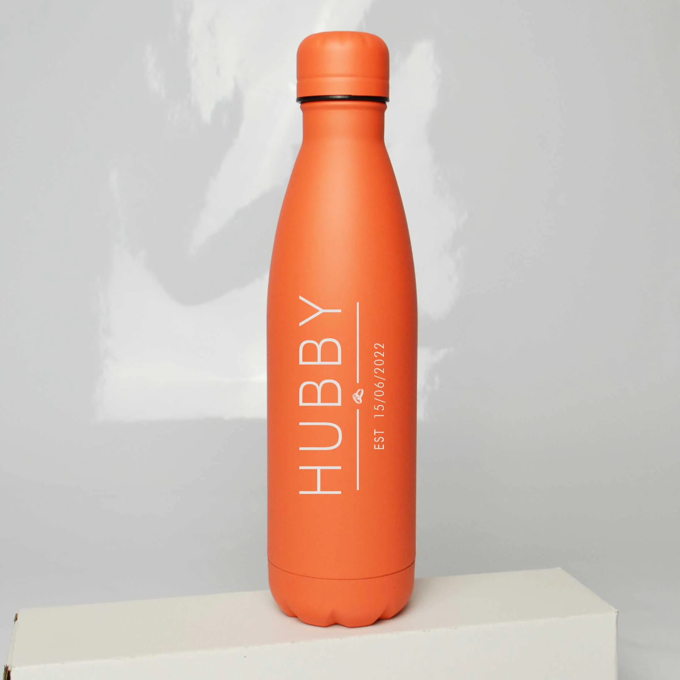 Personalised Hubby Wifey Thermos Water Bottle 500ml